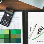 A calculator on a company document